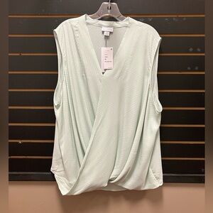 Liz Claiborne Green Wrap Blouse